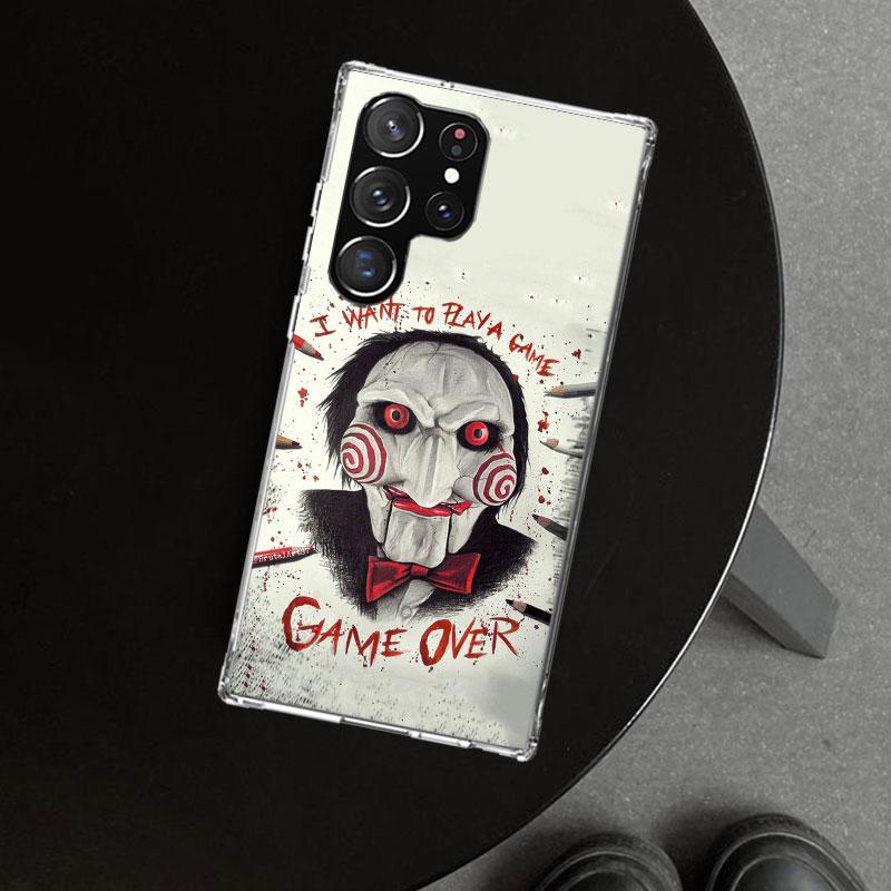 The Jigsaw Killer Horror Phone Case Cover for Samsung Galaxy S26 S25 Edge S24 S23 Ultra S22 Plus S21 FE S20 + Art Customized Fun
