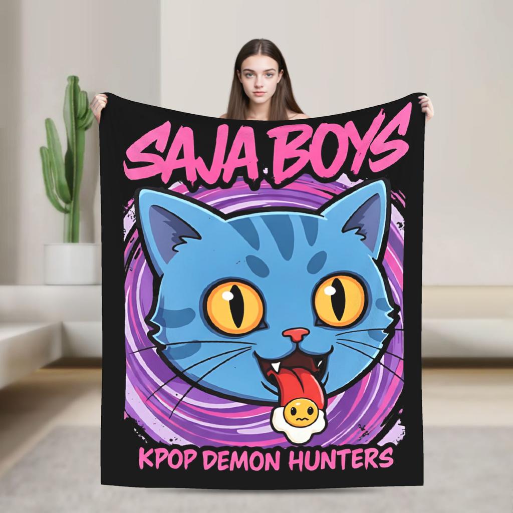 Huntrix HUNTRX Rumi Kpop Demon Hunters Dekens Pluizig Geweldig Warm Plaid voor Huis Winter