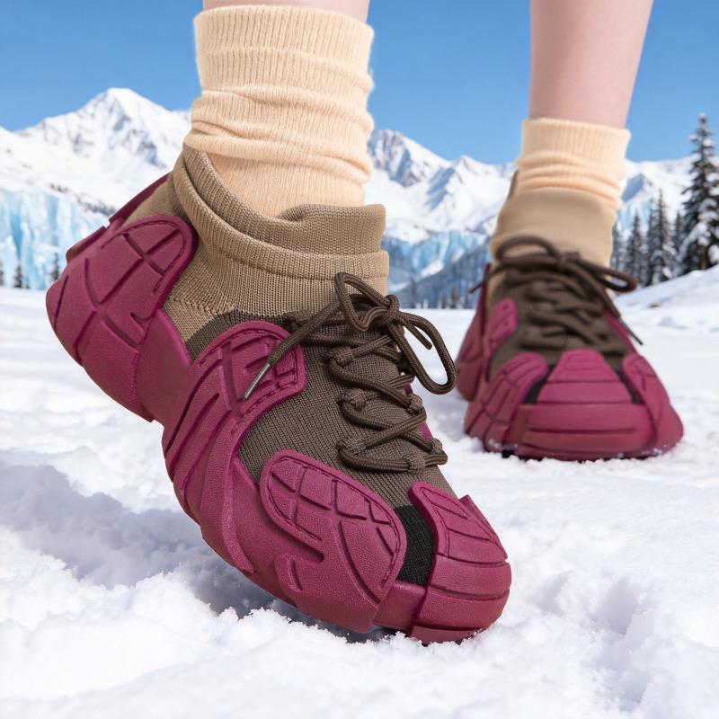 Cotton Shoes, Fleece Shoes, Thick-soled Shoes, Outdoor Snow Boots, and Thick-soled Shoes