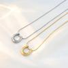 Niche Design Stainless Steel U-Shaped Pendant Necklace Women'S Versatile 18K Gold Horseshoe Collarbone Chain Jewelry