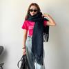 Winter fashion versatile scarf solid color mohair thickened warm scarf women's shawl