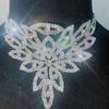 Adjustable Rhinestone Choker Necklace Shiny Bridal Necklace Collarbone Chain  Party Wear