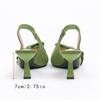 Flannel Bowknot Pointed Toe Sandals Women Fashion Elegant Dress Shoes Comfort Shallow Slingback High Heels Mules Pumps Femme