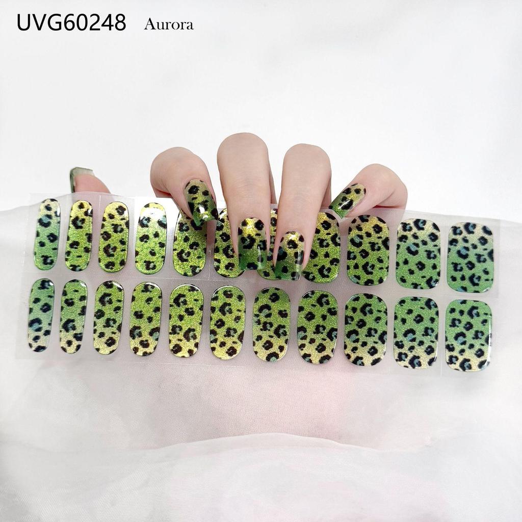 Transparent Nude UV Gel Nail Art Stickers: Semi-Cured, Semi-Baked Manicure Sheets