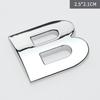 Custom 3D Car Number Alphabet Stickers Zinc Alloy Metal Chrome Emblem Scratch Proof Durable for Auto Badge Motorcycle Laptop Decor