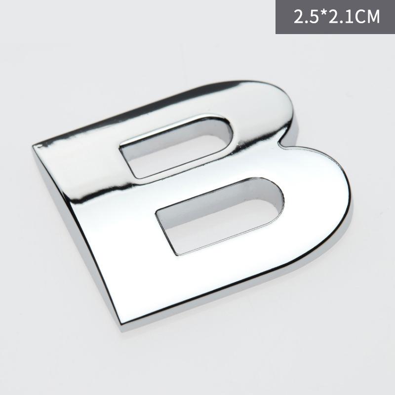 Custom 3D Car Number Alphabet Stickers Zinc Alloy Metal Chrome Emblem Scratch Proof Durable for Auto Badge Motorcycle Laptop Decor