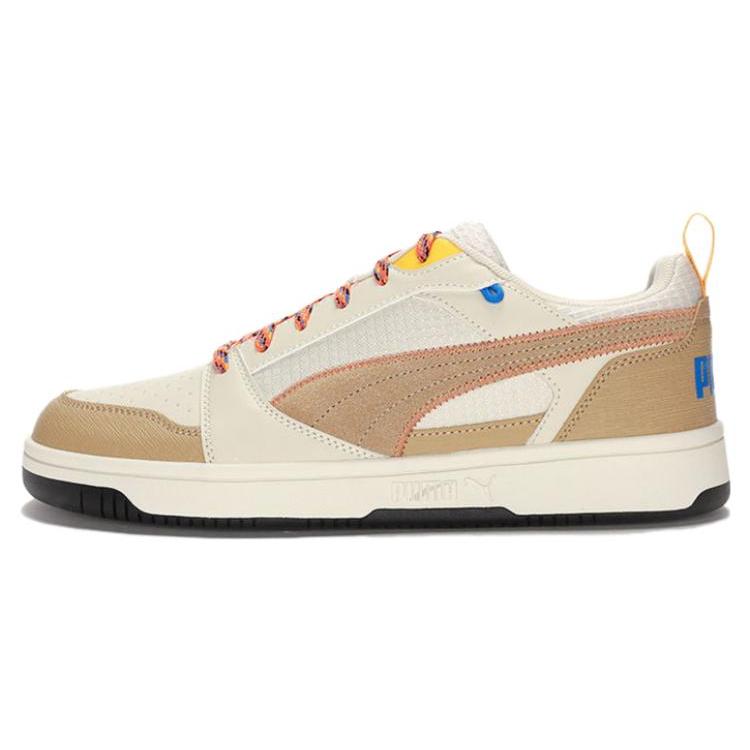 

New PUMA Rebound V6 Low White Khaki 393581-02 38