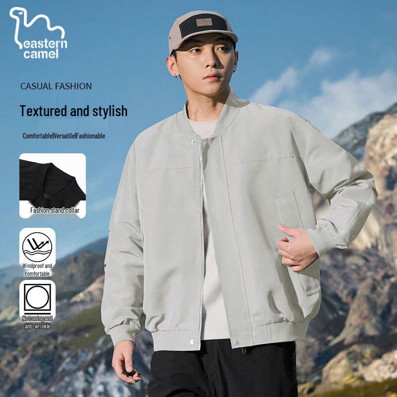EASTERN CAMEL Men's Autumn/Winter Outdoor Windproof Baseball Bomber Jacket
