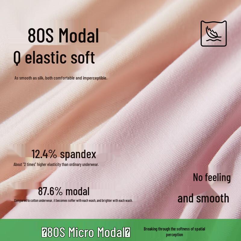 MIIOW Women's High-Waist Modal Tummy Control Briefs with 100% Silk Crotch