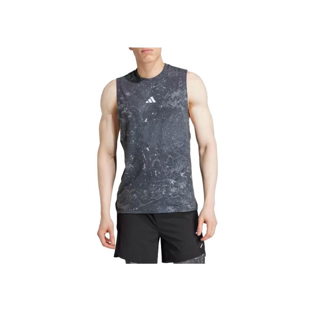 Adidas Power Workout Tank Top With Full-Print Men Tops Black IK9684