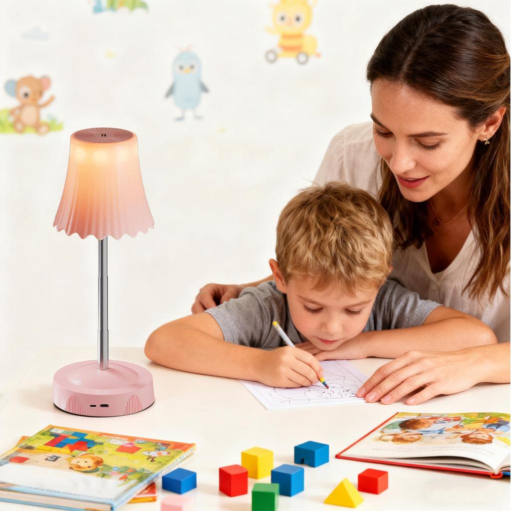 Rechargeable Lamps Cordless Smart Cordless Adjustable Height Ambient Light Battery Powered Table Lamp For Bedroom Restaurant