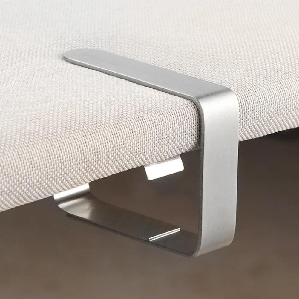 4pcs Stainless Steel Tablecloth Clips Non-Slip Table Cloth Fixing Clips Holder For Party Wedding Picnic Table Cover Clamps