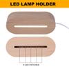 5 Stück Rechteckige Solide Holz-LED-Basisleiste Leuchtende Basis USB-beleuchteter Displayständer für Harzbuchstabenlampe Glas Harz Kunstlichter