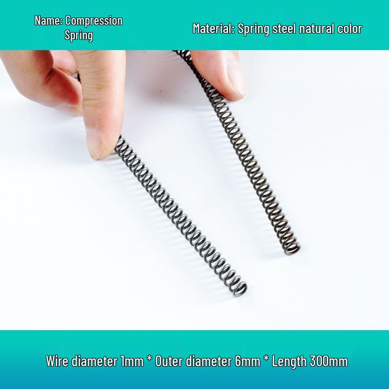 Steel Wire Compression Spring, 1.2-50mm Diameter, Long, Thin & Durable, Yellow, 300 Available