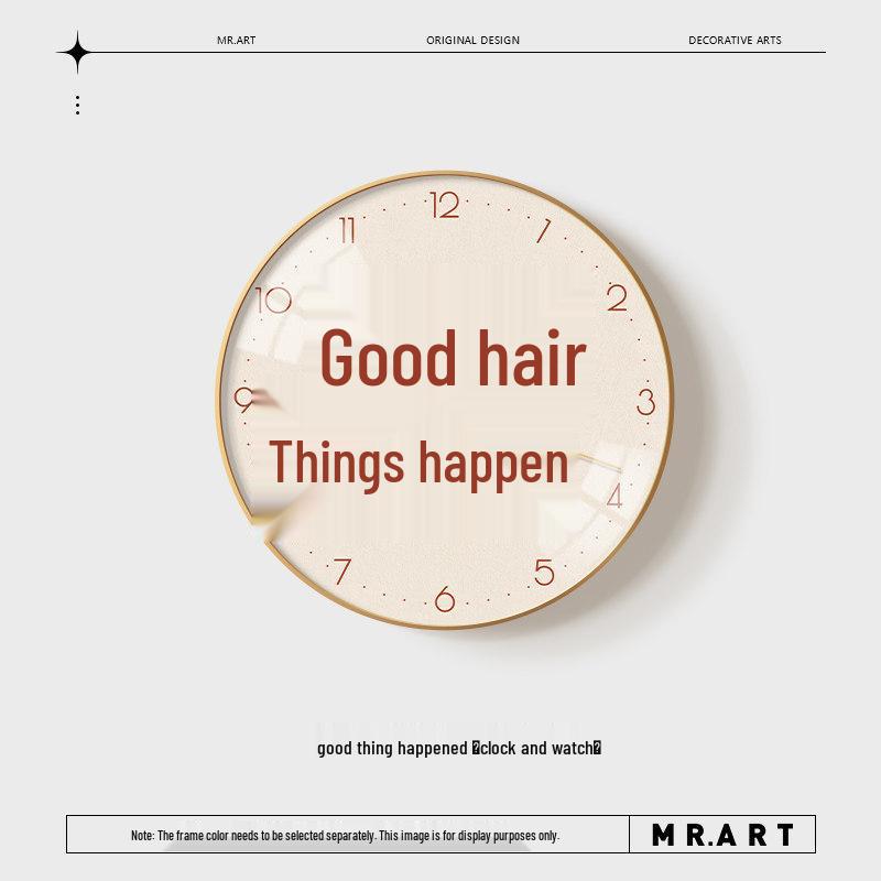 

Cream-Colored Silent Wall Clock - Peace and Joy Modern Living Room Decor 8 inches