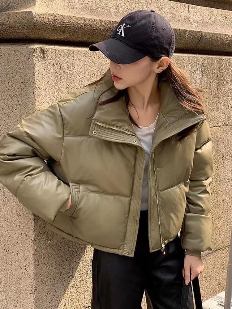 Winter Coat Women Parkas Stand Collar Casual Loose Thicken Warm Zipper Coats Korean Fall Winter Fashion Female Parkas