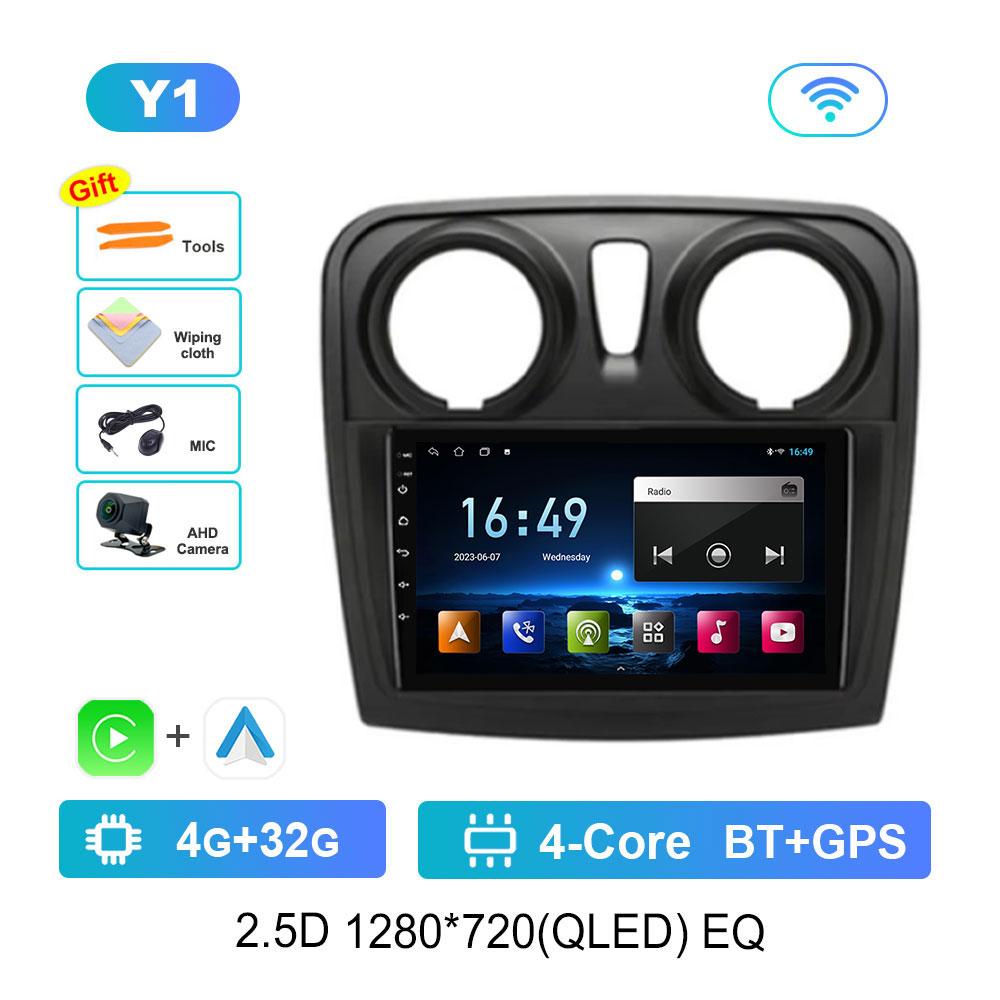 For Renault Logan 2 Sandero 2 2012 - 2019 DSP Stereo Car Radio Multimedia Player Android 14 2.5 D Screen GPS Navi WiFi Head Unit