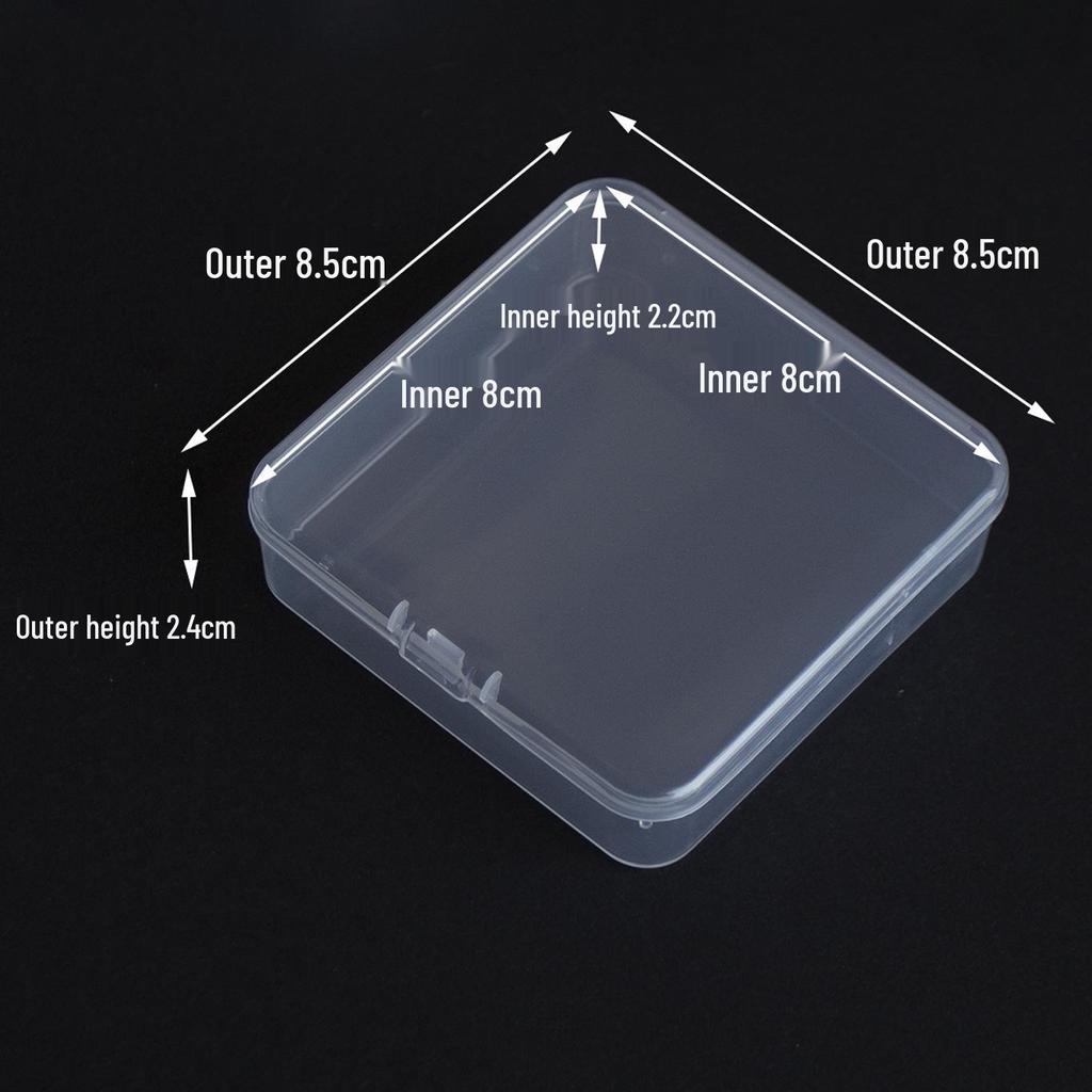 5.5cm Translucent PP Plastic Box with Lid for Beads, Jewelry, or Parts Storage