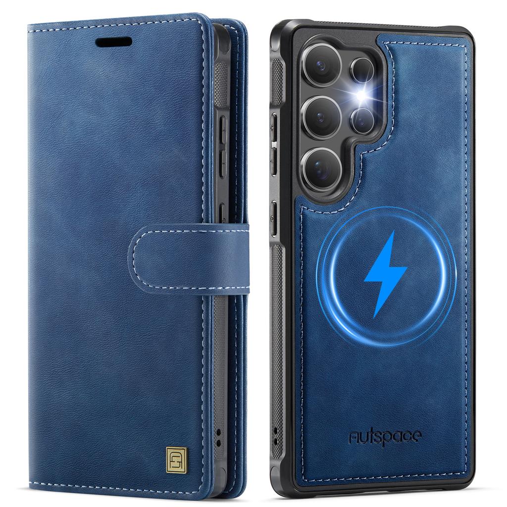 2 In 1 Detachable Magnetic Leather Flip Wallet Phone Case For Samsung Galaxy S26 UITRA S25 Plus S24 FE Wireless Charging Cover