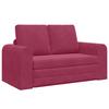 Wine Red Velvet Sofa Bed 148 X 71 X 83 Cm