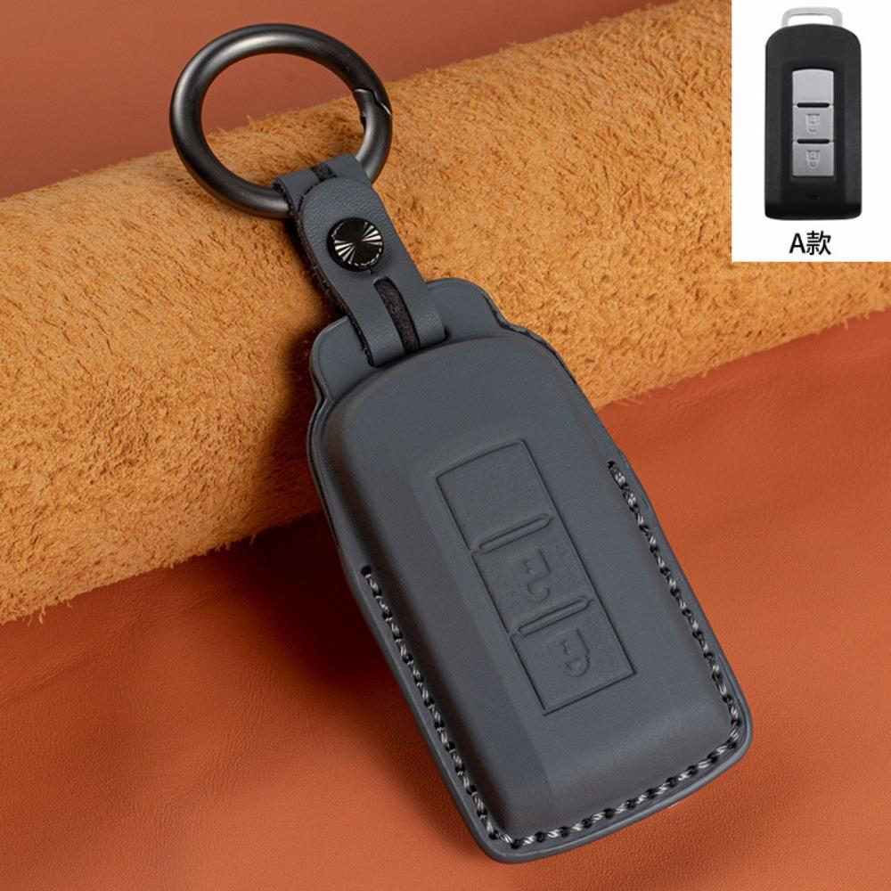 Genuine Leather Key Cover for Mitsubishi Outlander ASX Pajero Sport Eclipse Cross Premium Key Case