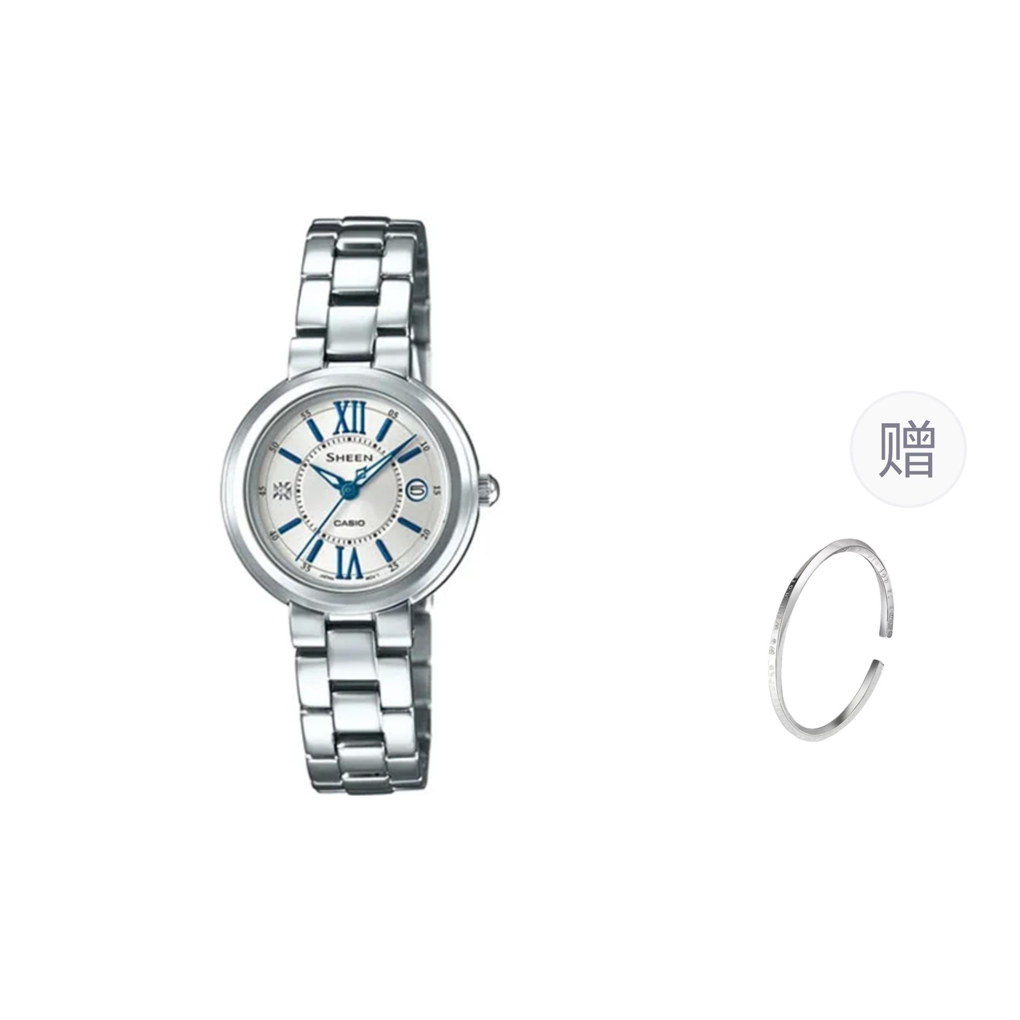CASIO Women s SHEEN Silver Watch SHE-4528D-7AUPR- Silver Dial