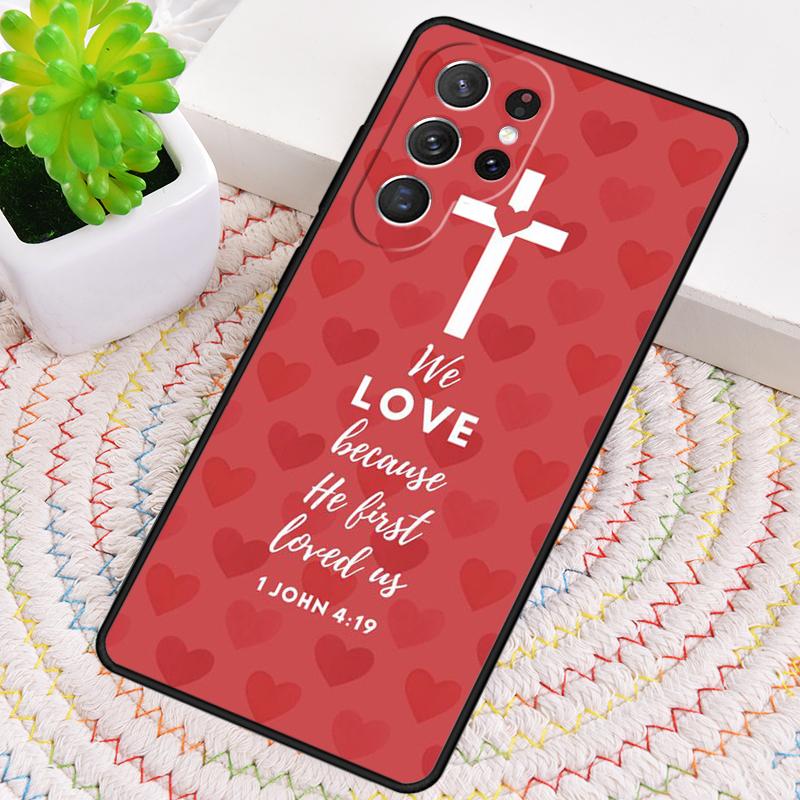 He First Loved Us Tree - God Silicone Phone Case For Samsung Galaxy Note 10 Pro S26 S25 S24 S23 S22 S21 Plus S25Ultra Capa Cover