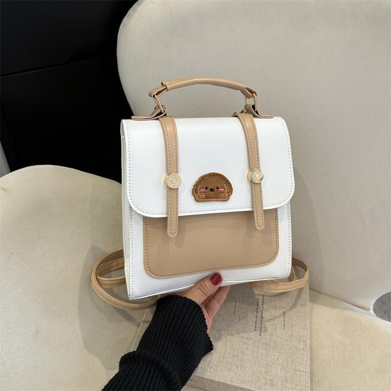 Commuter texture simple retro casual bag autumn and winter new backpack messenger bag tide