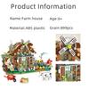 Lustige 899 Stück Mini Stadt Freund Bauernhaus Bausteine Windmühle Architektur Steine Figur Lernspielzeug für Kinder Geschenke