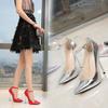 Sexy Lady High Heels Shoes Ankle Strap Pumps Women's Shoes 13cm Metal Heel Thin High-heeled Shoes Pointed Single Shoes