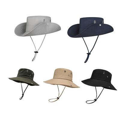Men’s Foldable Cowboy Sun Hat: Large Brim, Sun Protection for Fishing & Hiking