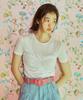 Baitalssain [Line] Shirring Top Layered T-Shirt (Ivory)