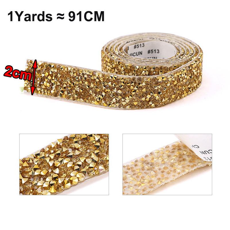 Selbstklebender Kristall Strass Aufkleber Diamantband DIY Aufkleber Strasssteine für Kunsthandwerk DIY Auto Handy Kleid Schuhe Deko