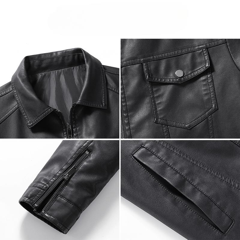 Heren Leren Jas Nieuwe Herenjas Pu Jas Motorjas Shirt Leren Jas