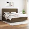 3131540 vidaXL Divan Bed with Mattress Dark Brown 200x200 Cm