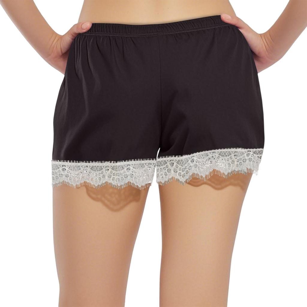 Women's Allover Printed Home Pants Sleeping Lace Pajama Pants Short Pants Pajama Pants