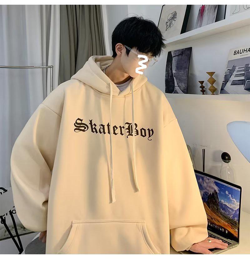 High-End European & American Streetwear Hoodie for Men - Oversized, Heavyweight, Trendy Autumn/Winter Jacket