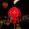 Lint/Gold Foil Spring Festival Red Lantern 3D Spring Festival Hanging Pendant  Party