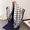 Geometric Polka Dot Printed Square Scarf Imitates Silk Shawls Versatile High-end Neck Small Headscarf Women's