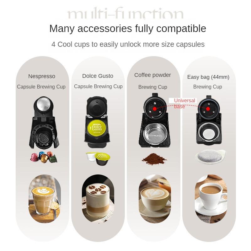 Full-Automatic Household Capsule Coffee Machine Italian Universal Encapsulating Machine4Combination1