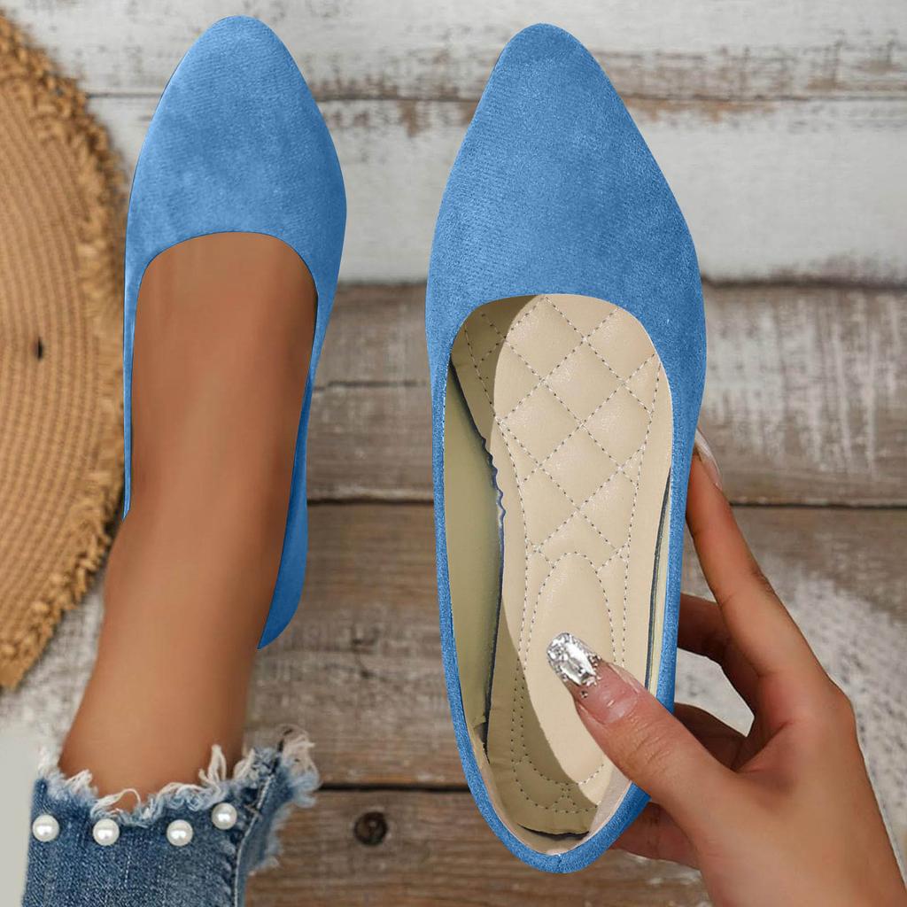 Women's Ballet Flats - Elegant Comfortable With Heel Balerina Shoes Summer Pointed Flat Shoes For Women