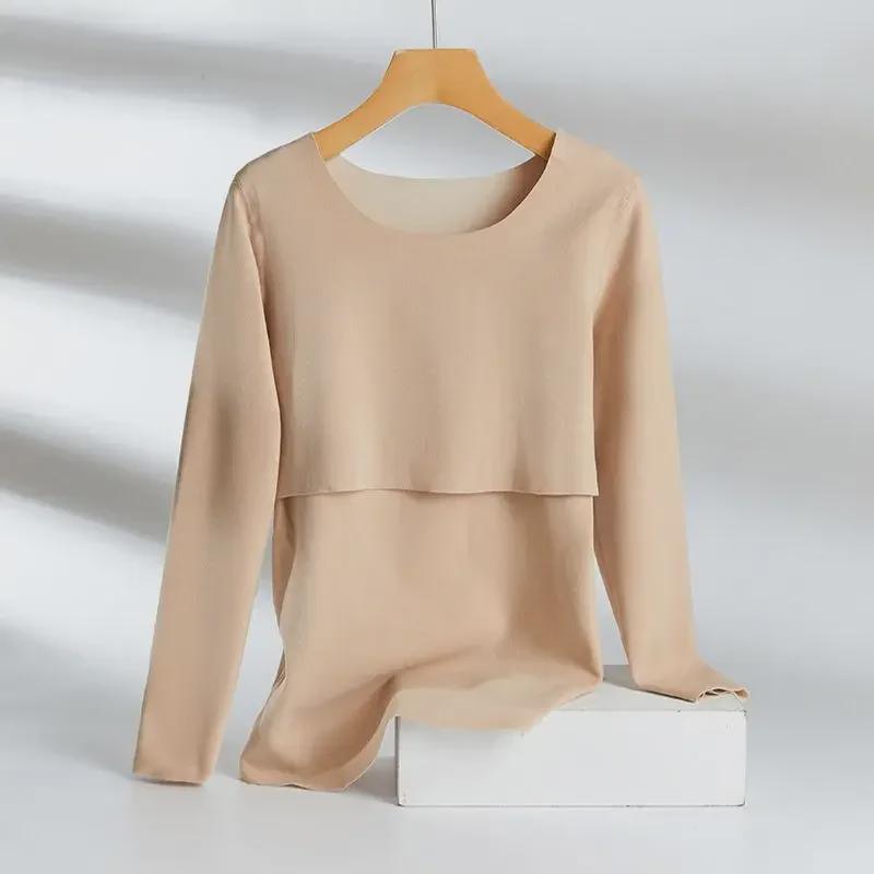 

Термобелье для беременных и кормящих мам: Одежда из бархата больших размеров для послеродового периода и кормления на осень/зиму 3XL (160-190 lbs)