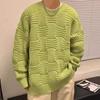 Herren Amerikanischer Stil Rundhals Karierter Pullover - Trendige, Locker Geschnittene Strickware für Herbst/Winter