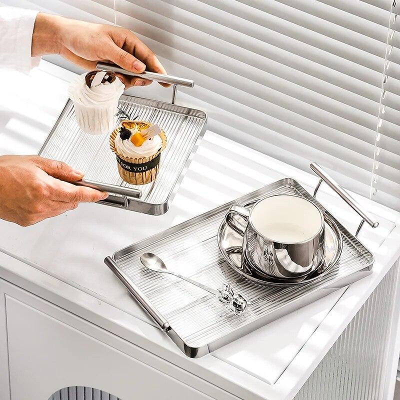 Rectangular Storage Tray Home Living Room Acrylic Key Coffee Table Storage Storage Cup Kettle Tray Home Desktop Decorative Plate