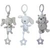 Baby Newborn Sensory Hanging Rattles Soft Early Learning Toys Kids Plush Stroller Infant Car Bed Crib With Teether For Toddlers