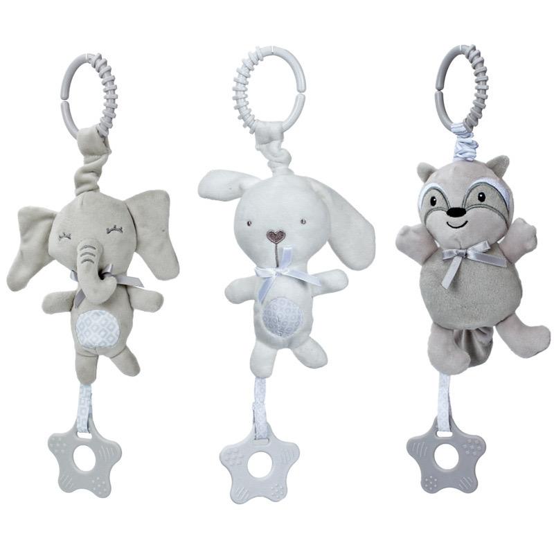 Baby Newborn Sensory Hanging Rattles Soft Early Learning Toys Kids Plush Stroller Infant Car Bed Crib With Teether For Toddlers