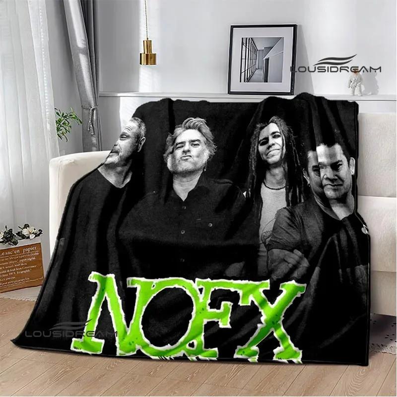 Punk band N-NOFX Retro printed blankets children's warm blanket soft and comfortable blanket home travel blanket birthday gift