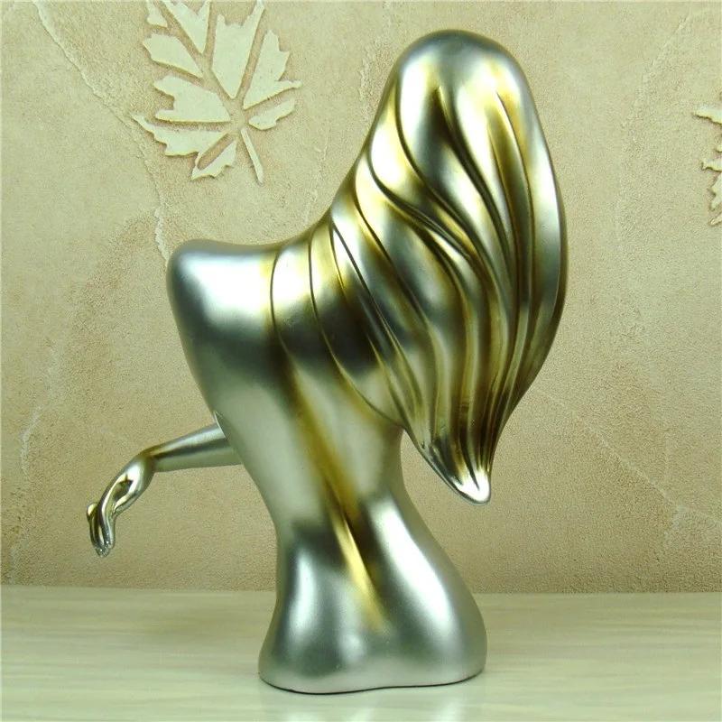 Abstract Naked Woman Bust Handmade Resin Belle Sculpture Human Body Art Ornament Lover's Gift Craft for Bedroom Decor Furnishing