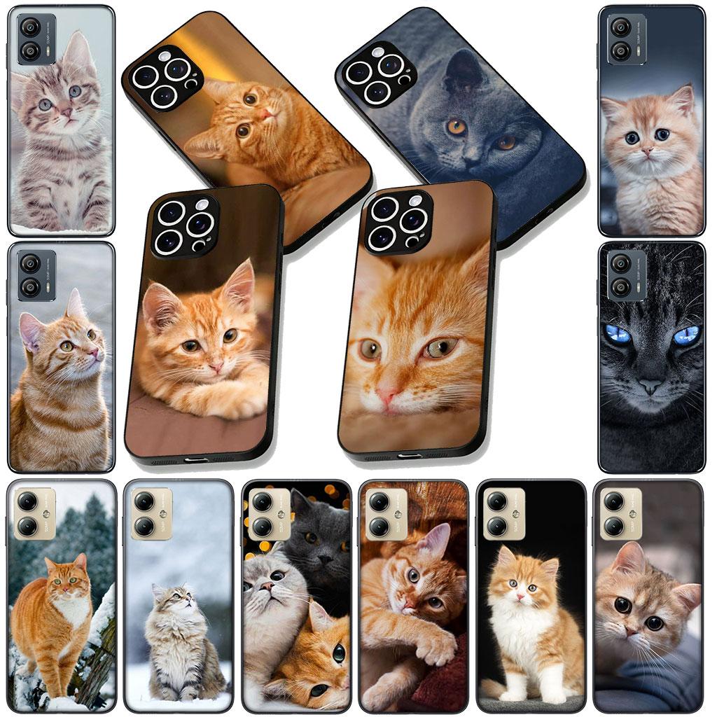 Soft Cover for Samsung Galaxy S25 S24 S23 FE Plus Ultra S7 Edge A16 A15 5G S25+ Coque Phone Case Meow Eyes Kitten Cat