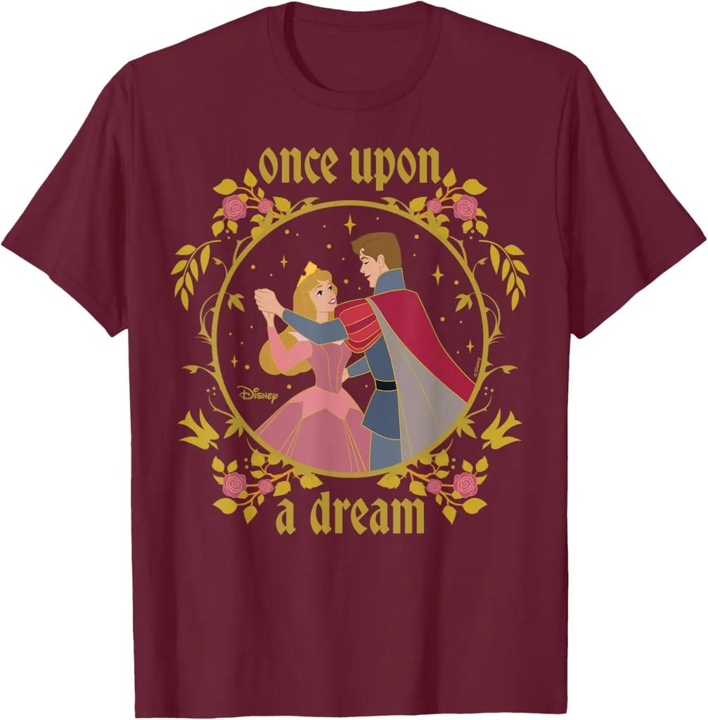Hot Fashion Casual Disney Princess - Sleeping Beauty Aurora Once Upon A Dream T-Shirt S-4XL Four Seasons